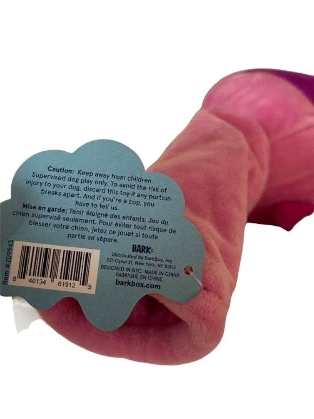 BARK  Chew Toy Give a Dog a B0ng 420 Collection Pink Treat Hiding Squeaker Gift